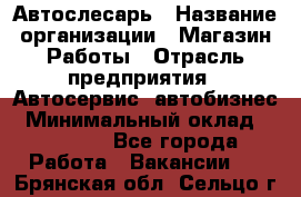 Автослесарь › Название организации ­ Магазин Работы › Отрасль предприятия ­ Автосервис, автобизнес › Минимальный оклад ­ 45 000 - Все города Работа » Вакансии   . Брянская обл.,Сельцо г.